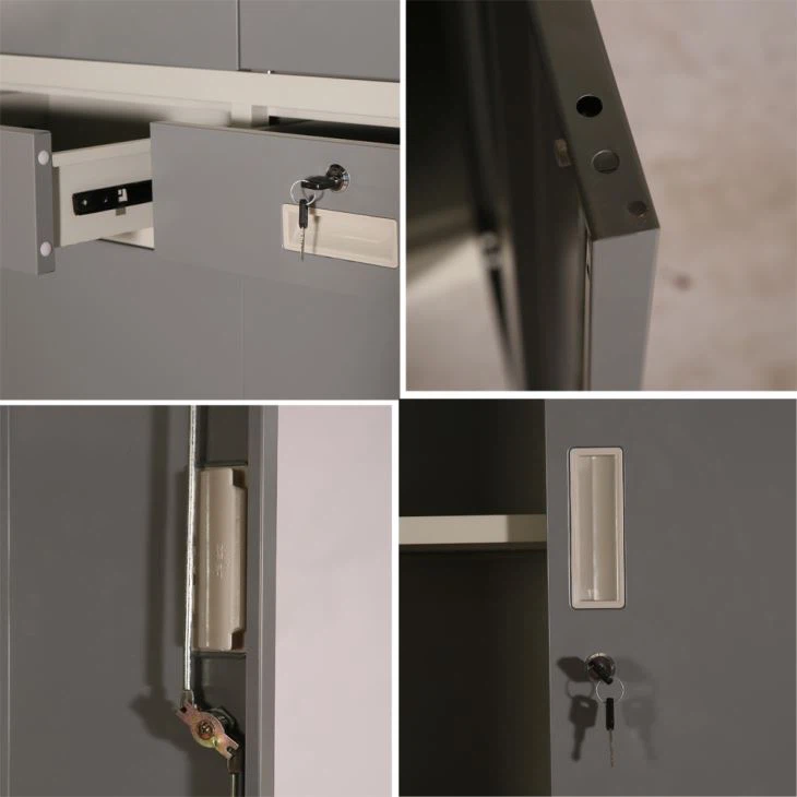 4 Door Steel Cupboard With 2 Drawer